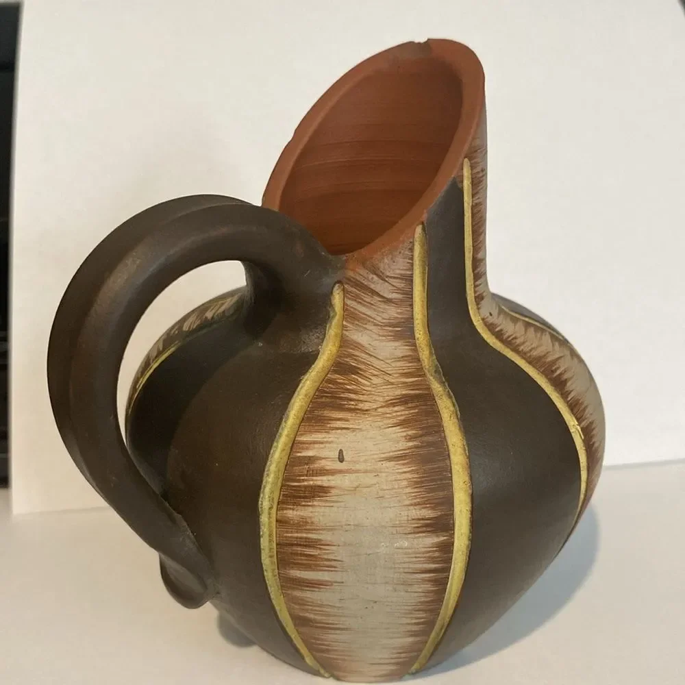 Eiwa Vase 5” Tall Hand Painted German Decorative Vintage Piece